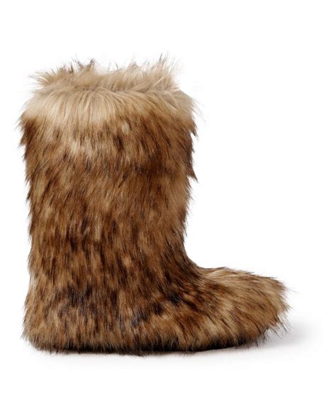 celine faux fur boots